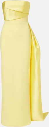 Solace London Kinsley draped strapless gown