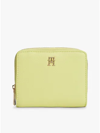 Tommy Hilfiger Womens Monogram Logo Zip Wallet - Green