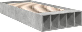 vidaXL Vidaxl - Estructura De Cama Madera De Ingenier&iacute;a Gris Hormig&oacute;n 75x190 Cm