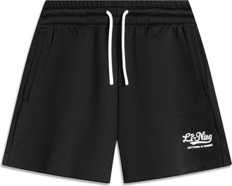 Li-Ning (WMNS) Li-Ning Graphic Loose Fit Shorts Black AKSU530-2