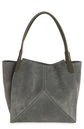 Victoria Beckham Victoria Sue Suede Tote in Pebble Grey at Nordstrom