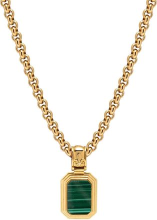 Nialaya Collana con malachite e onice - Oro