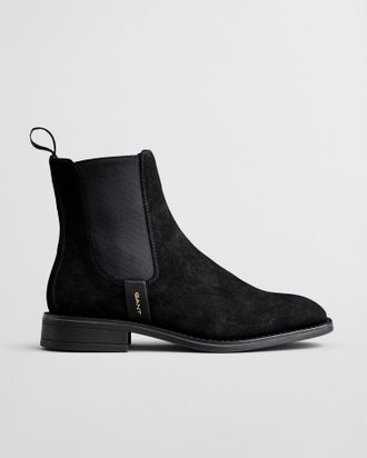 GANT Women Fayy Suede Chelsea Boots (37) BLACK