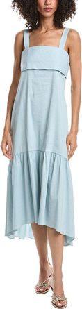 Theory Linen Blend Midi Dress
