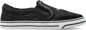 Dolce & Gabbana Sailing Raffia Sneaker - Heren - Sneakers - Zwart - 43 EU - Leer - Schoenen