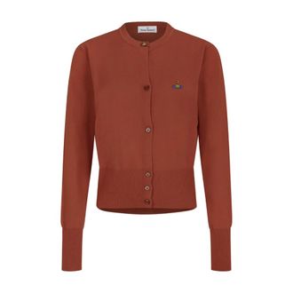 Vivienne Westwood Cardigans, female, Brown, Size: L Bea Cropped Cardigan