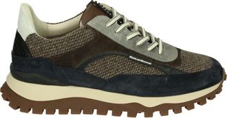 Floris Van Bommel Casual Bruine Leren Schoenen met Rubberen Zool - Heren - Sneakers - Bruin - 46 EU - Leer - Schoenen