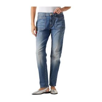 Summum Dames, Jeans, Blauw, Maat: XS Katoen