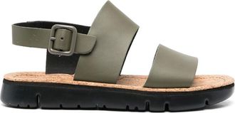 Camper Oruga sling-back sandals - women - Calf Leather/Recycled Polyester/Polyethylene vinyl acetate (PEVA) - 35 - Green