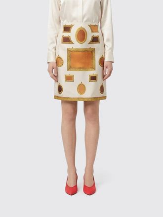 Versace Mini Skirt in Silk with Graphic Print