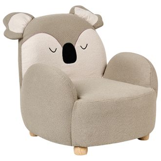 Beliani Beliani - Sill&oacute;n Infantil Tapizado De Koala Para Ni&ntilde;os Gris Pardo Hervik