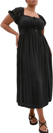 City Chic Arielle Maxi Dress in Black at Nordstrom, Size 18W