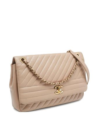 Chanel medium Flap quilted chain bag - Neutrals