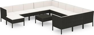 vidaXL 13 Pcs Garden Lounge Set Con Almohada
