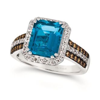 Le Vian Ladies Deep Sea Blue Topaz Rings set in 14K Vanilla Gold