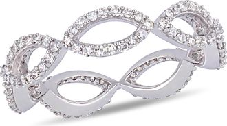 Mimi & Max 3/5ct TW Diamond Infinity Ring 14k White Gold