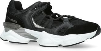 Steve Madden Womens Suede Skybox Black Sneakers - Size UK 4