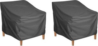 OEM Funda Impermeable Para Silla De Jard&iacute;n 420d, 2 Piezas, Resistente A La Intemperie, Para Sillas, Sillones Y Muebles De Jard&iacute;n, 80 X 85 X 91,5 Cm (negro