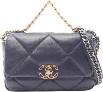 Chanel Pre-owned 19 Matelasse Lambskin 2way Shoulder Bag - - Pre-owned - Donna - Blu - ONE SIZE