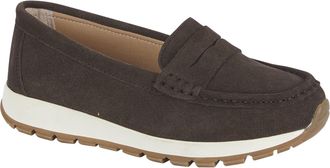 Jo & Joe Womens Genuine Suede Loafer Cushioned Chunky Sole Slip-On Shoes (Coffee, UK Footwear Size System, Adult, Women, Numeric, Medium, 7)