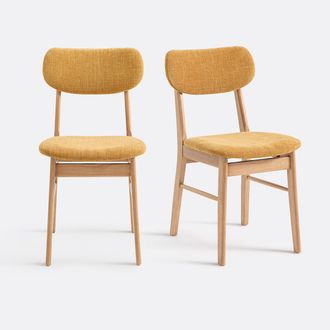 La Redoute Interieurs Set van 2 vintage stoelen, stof met structuur, SELYN