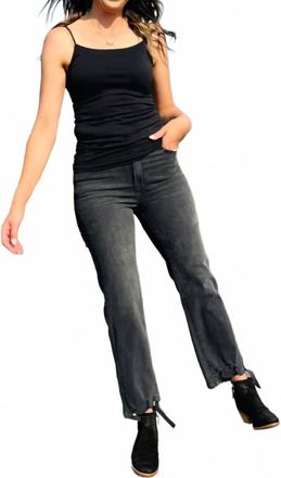 Hidden Jeans Tracey Destroyed Hem Jeans In Off Black