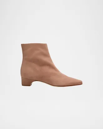 Manolo Blahnik Tolarc Suede Ankle Boots
