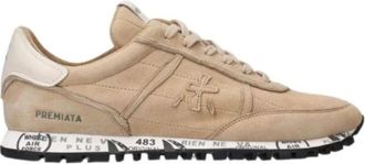 Premiata Heren Sneakers Sean van Gemengd Leer - Heren - Sneakers - Beige - 46 EU - Leer - Schoenen