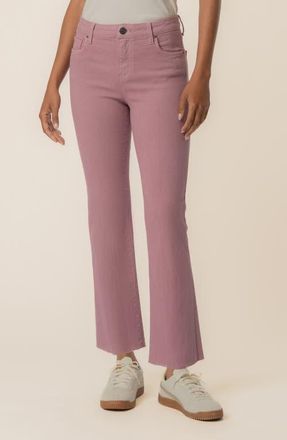 Kut from the Kloth Kelsey Raw Hem Ankle Flare Jeans in Rose Garden at Nordstrom, Size 10