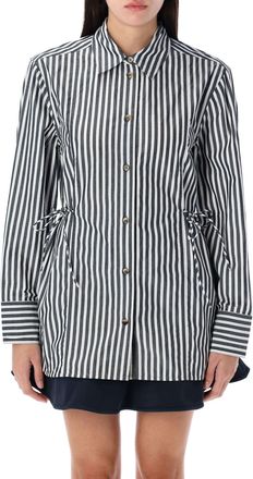 Ganni Stripe Tie String Shirt
