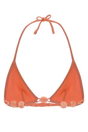 Eres Womens Peach Stretch Nylon Alva Bikini Top Lassi Exterior: Elastane Costumi Da Bagno Swimwear