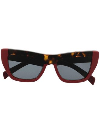 Marni Occhiali da sole cat-eye con design color-block - Rosso