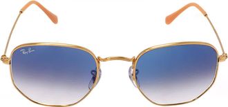 Ray-Ban Ray Ban Hexagonal Light Blue Gradient Unisex Sunglasses RB3548 001/3F 51