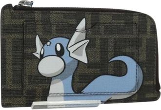 Fendi Pre-owned Wallets, female, Blue, Size: ONE SIZE Pre-owned Zucca Canvas Coin Purse