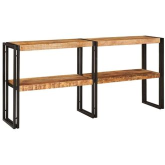 vidaXL Vidaxl - Mesa Consola Marr&oacute;n 160 X 33 X 75 Cm Madera Maciza De Mango