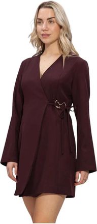 Notre-V Kleedjes, Dames, Rood, XS, Nv-Hylkje Wrap Dress