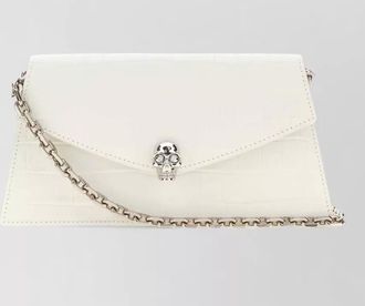 Alexander McQueen mini skull leather clutch bag
