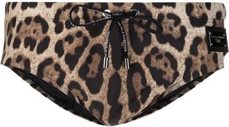 Dolce & Gabbana leopard print swimming trunks - men - Elastane/Polyamide/Polyamide/Elastane - 7 - Brown