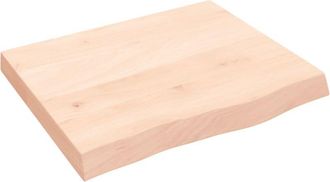 vidaXL Estante de pared madera maciza roble sin tratar 60x50x(2-6) cm vidaXL