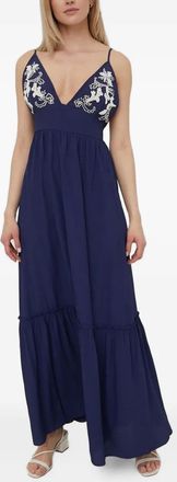 Beatrice. B Abito lungo con decorazione - Blu