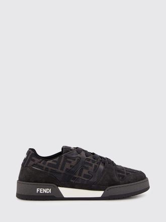 Fendi Sneakers Match Fendi in camoscio e misto cotone con monogram FF jacquard