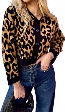 Kerisma Issa Animal Print Jacket In Camel/black