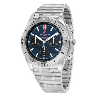 Breitling Chronomat B01 42 Chronograph Automatic Blue Dial Mens Watch AB0134101C1A1