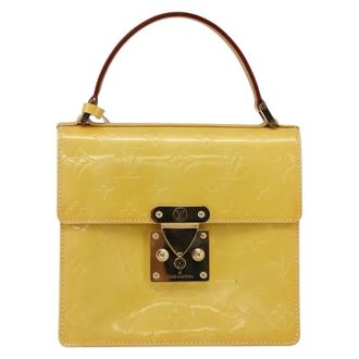 Louis Vuitton Spring Street Nm Patent Leather Yellow Patent_Leather Handbag (Pre-Owned)
