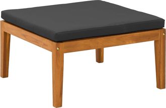 vidaXL Reposapi&eacute;s De Jard&iacute;n Con Coj&iacute;n Madera De Acacia S&oacute;lida Natural Vidaxl