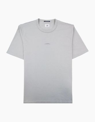 C.P. Company Mens Cp Company Metropolis Series Mercerized Logo T-shirt Gauze White 906 - Grey - Size: 40