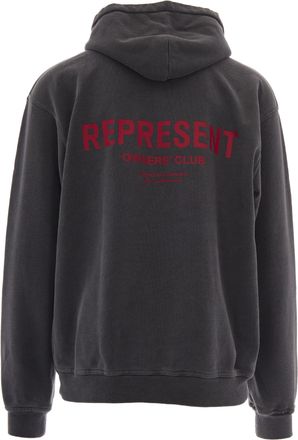 Represent Mens Sweatshirt Owners Club Washed Black Cotton Sweatshirts Sweater