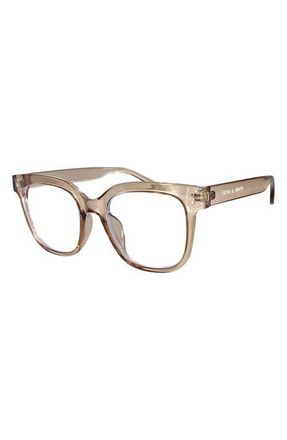 Fifth and Ninth Draper 49mm Square Blue Light Blocking Glasses in Tan at Nordstrom