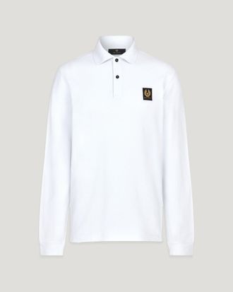 Belstaff Polo Con Manga Larga Para Hombre Piqu&eacute; De Algod&oacute;n Blanco 2xl