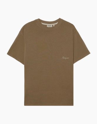 Pompeii Mens Pompeii Admission Letter Khaki T-Shirt - Brown - Size: 38